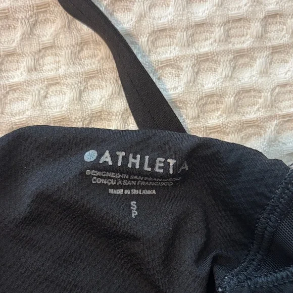 Athleta Black Stretch Sports Bralette/ tank top - Picture 2 of 4